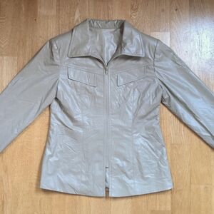 vintage 90s y2k faux leather jacket, XS
